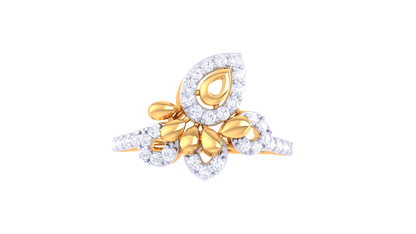 Lumiere Mystic Teardrop Rose Gold Ring – 0.36 Ct Brilliant Diamonds