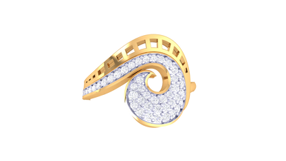 Lumiere Royal Arc Gold Ring - 0.31 Ct Round Diamond Accents