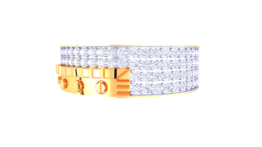 Lumière Accent Urbain – 0.62 Ct Round Diamond Gold Ring