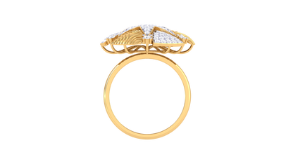 Eclat Celestia Radiant Rose Gold Ring – 0.78 Ct Hand Set Diamonds