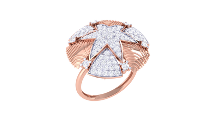 Eclat Celestia Radiant Rose Gold Ring – 0.78 Ct Hand Set Diamonds