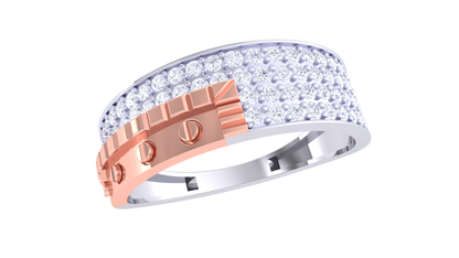 Lumière Accent Urbain – 0.62 Ct Round Diamond Gold Ring