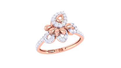 Lumiere Mystic Teardrop Rose Gold Ring – 0.36 Ct Brilliant Diamonds