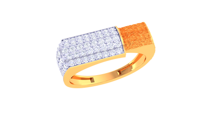 Iconique Signature Band – 0.62 Ct Modernist Pavé Diamond Gold Ring