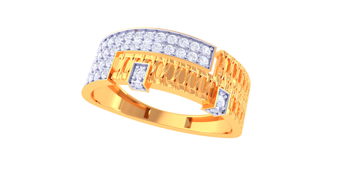 Lumière Métropole – 0.47 Ct Round Diamond Gold Ring