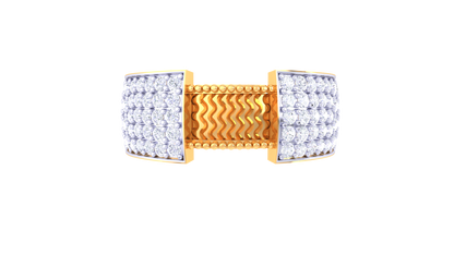 Éclat Arête Moderne – 0.8 Ct Round Diamond Gold Ring