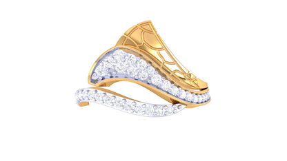 Lumiere Intertwined Grace Gold Ring In Dual-Tone - 0.30 Ct Round  Brilliant Cut Diamonds