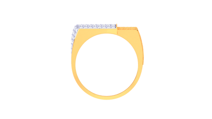 Iconique Signature Band – 0.62 Ct Modernist Pavé Diamond Gold Ring