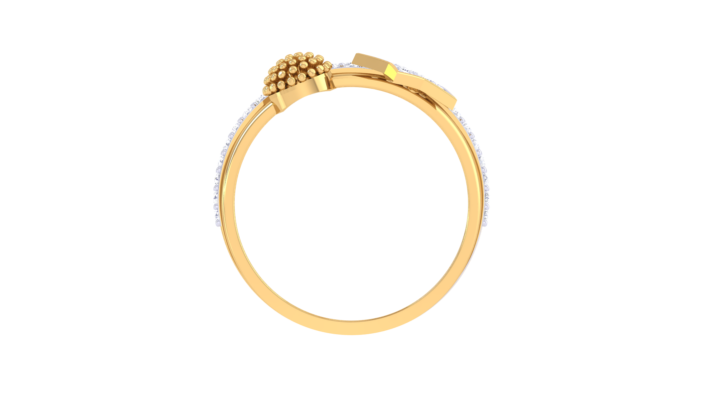Eclat Stellar Duo Ring In Yellow  Gold – 0.27 Ct Brilliant Cut Diamonds