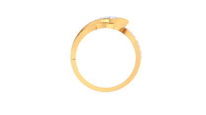 Lumiere Intertwined Grace Gold Ring In Dual-Tone - 0.30 Ct Round  Brilliant Cut Diamonds