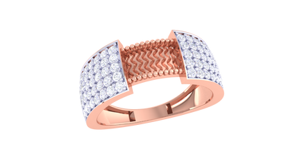 Éclat Arête Moderne – 0.8 Ct Round Diamond Gold Ring