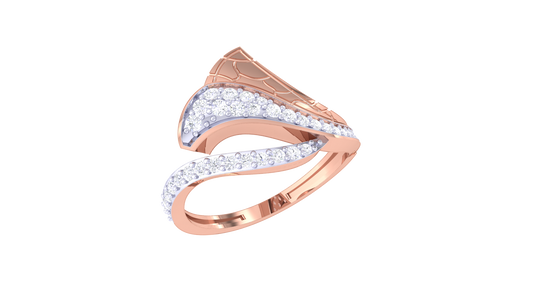 Lumiere Intertwined Grace Gold Ring In Dual-Tone - 0.30 Ct Round  Brilliant Cut Diamonds