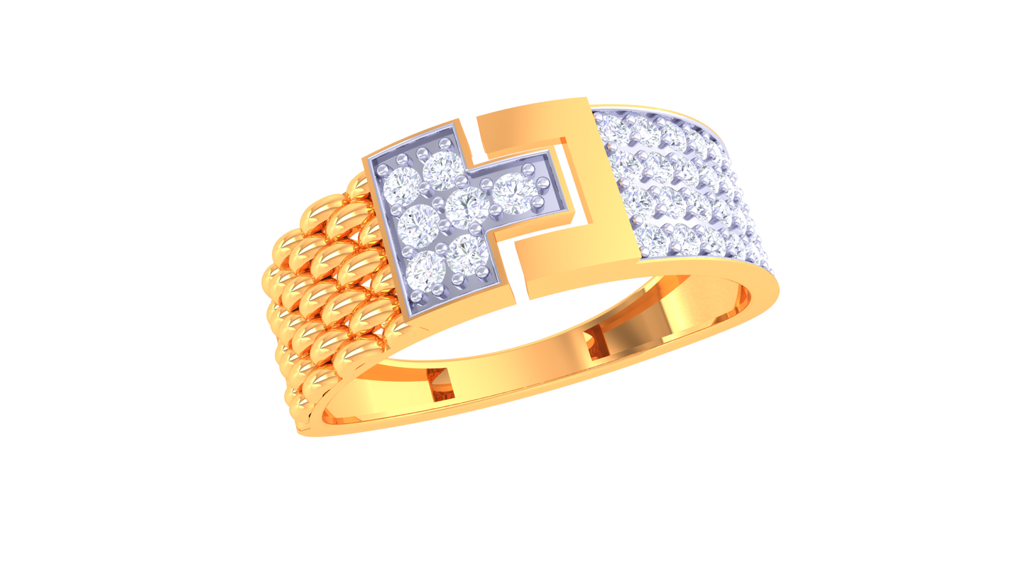 Lumière Percée Moderne – 0.5 Ct Diamond Gold Ring