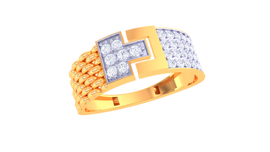 Lumière Percée Moderne – 0.5 Ct Diamond Gold Ring