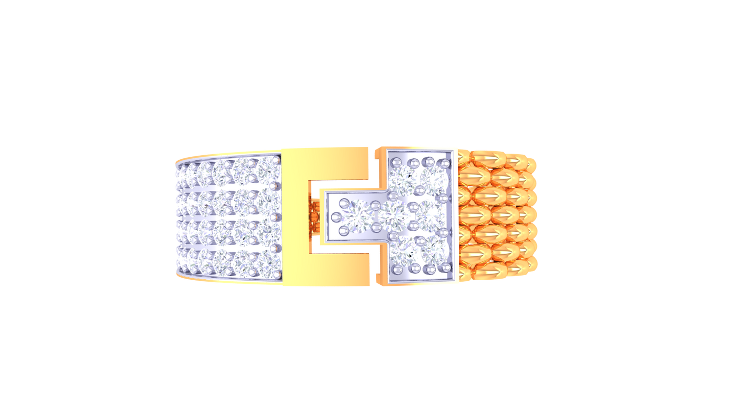 Lumière Percée Moderne – 0.5 Ct Diamond Gold Ring