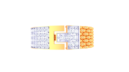 Lumière Percée Moderne – 0.5 Ct Diamond Gold Ring