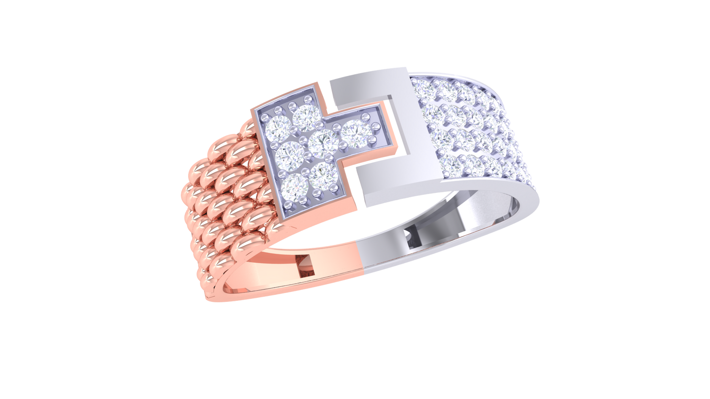 Lumière Percée Moderne – 0.5 Ct Diamond Gold Ring