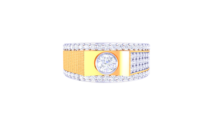 Éclat Mosaïque Openwork  – 5.43 Ct Pave Diamond Yellow Gold Ring