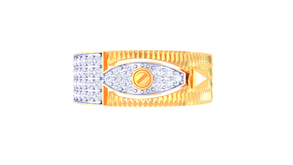 Lumière Visionnaire Gold Ring – 0.44 Ct Round Diamonds