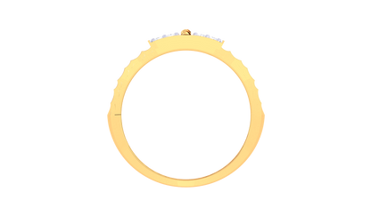 Éclat Rivure Audacieuse – 0.44 Ct Round Diamond Gold Ring