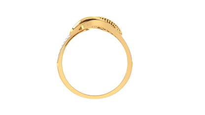 Lumiere Aurora Flow Ring In Gold – 0.32 Ct Hand Set Diamonds