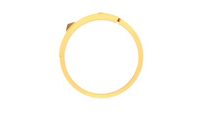 Lumière Visionnaire Gold Ring – 0.44 Ct Round Diamonds