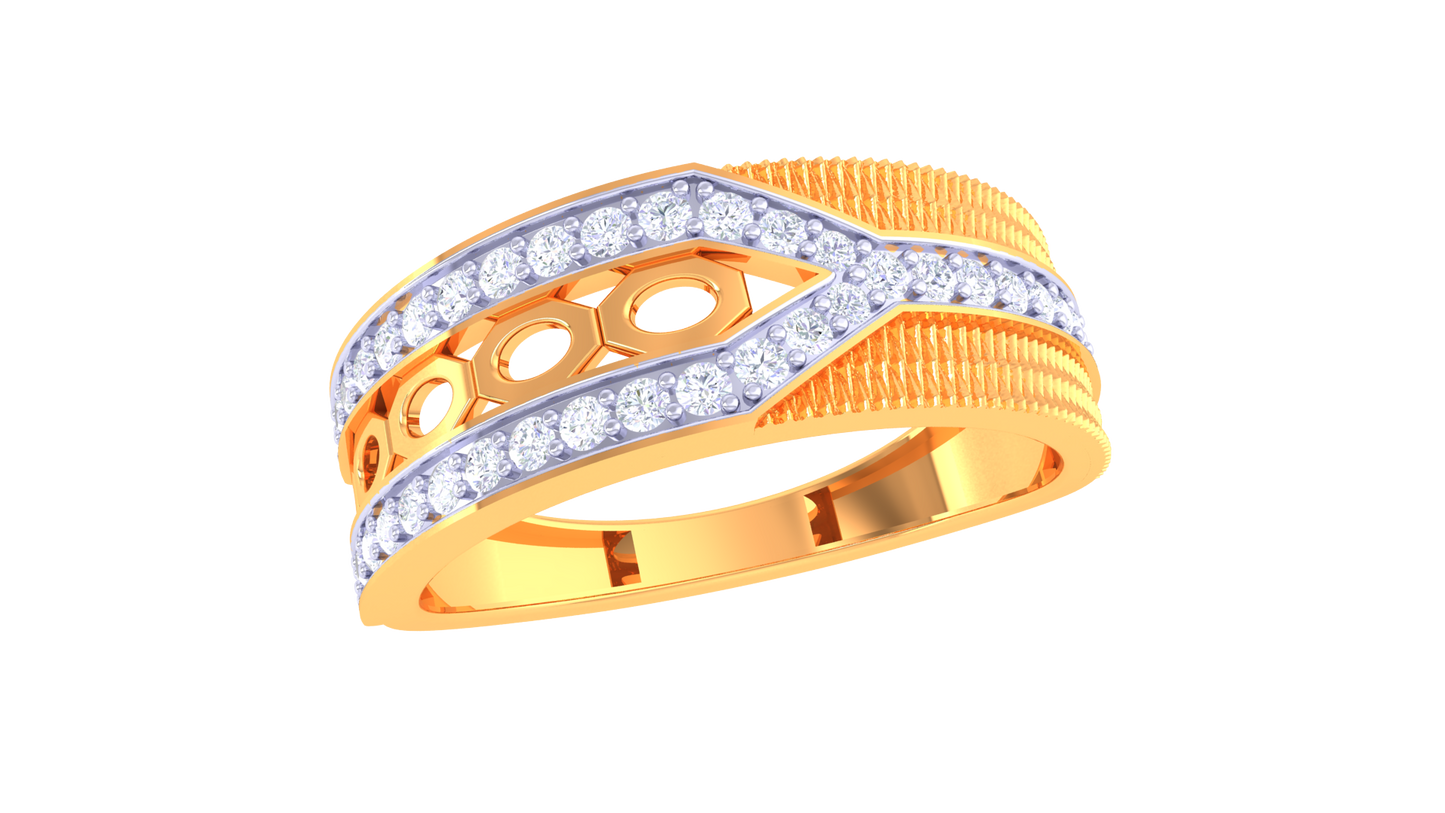 Lumière Double Marquise Rose Gold Ring– 0.36 Ct Round Diamonds