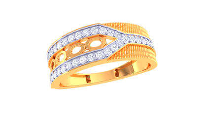 Lumière Double Marquise Rose Gold Ring– 0.36 Ct Round Diamonds