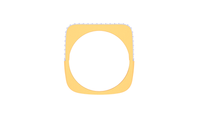 Éclat Royal Blocks Gold Ring – 0.7 Ct Dazzling Pave Diamonds