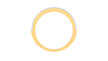 Éclat Marqueterie Lumière – 0.74 Ct Round Diamond Gold Ring