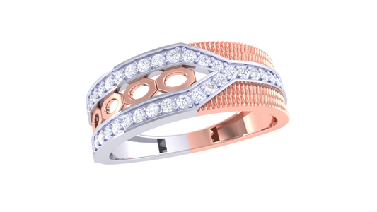 Lumière Double Marquise Rose Gold Ring– 0.36 Ct Round Diamonds