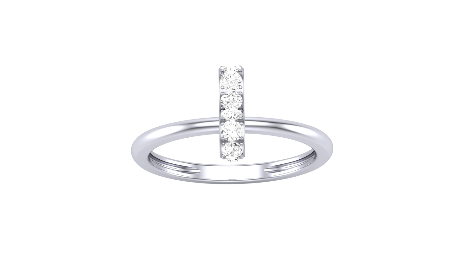 Lumiere Modern Loop Ring - 0.36 Ct Round Diamonds In Gold