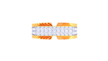 Éclat Vertige Pavé – 0.51 Ct Round Cut Diamond Gold Ring