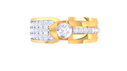 Lumière Élancé Moderne – 0.54 Ct Round Diamond Gold Ring