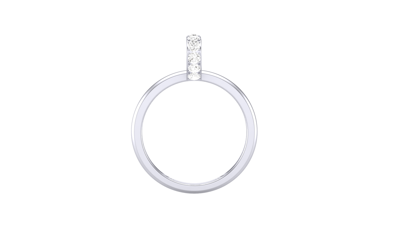 Lumiere Modern Loop Ring - 0.36 Ct Round Diamonds In Gold