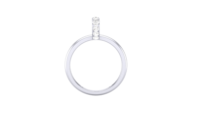 Lumiere Modern Loop Ring - 0.36 Ct Round Diamonds In Gold