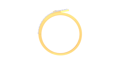 Lumière Axe Doré Rose Gold Ring – 0.74 Ct Pave Set Diamonds