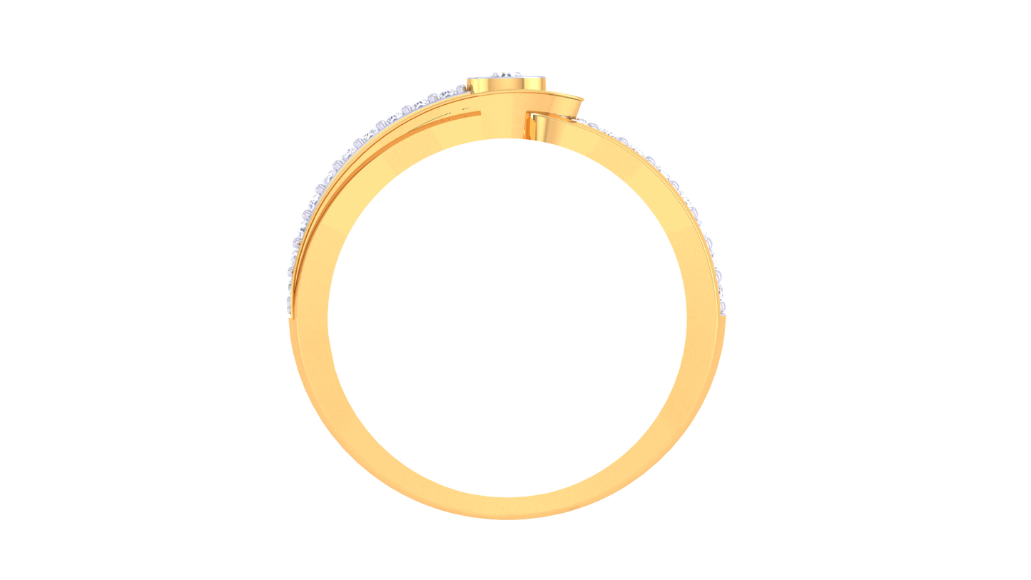 Lumière Élancé Moderne – 0.54 Ct Round Diamond Gold Ring