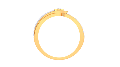 Lumière Élancé Moderne – 0.54 Ct Round Diamond Gold Ring