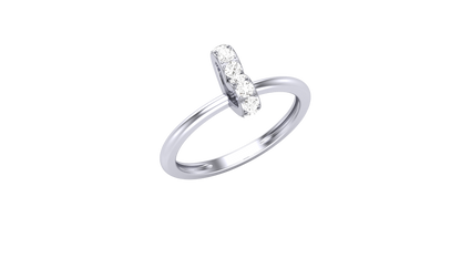 Lumiere Modern Loop Ring - 0.36 Ct Round Diamonds In Gold
