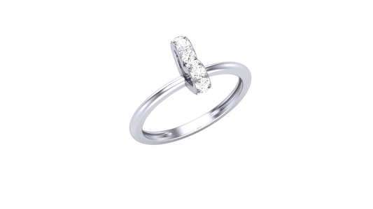 Lumiere Modern Loop Ring - 0.36 Ct Round Diamonds In Gold