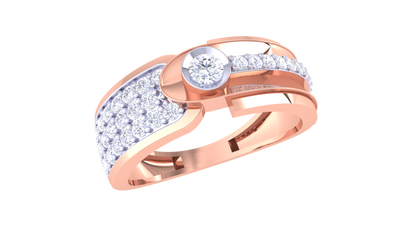 Lumière Élancé Moderne – 0.54 Ct Round Diamond Gold Ring