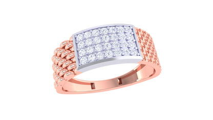 Iconique Classic Panel – 0.29 Ct Rectangular Diamond Gold Ring