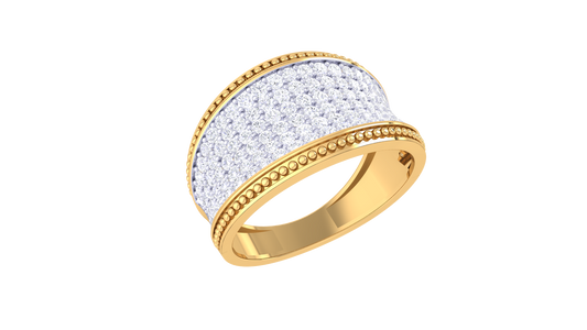 Lumiere Imperial Band Ring In Rose Gold – 0.81 Ct Pave Set Diamonds