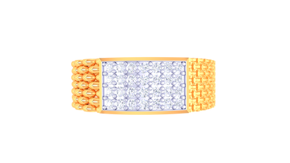 Iconique Classic Panel – 0.29 Ct Rectangular Diamond Gold Ring