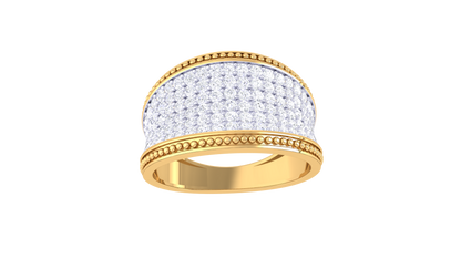 Lumiere Imperial Band Ring In Rose Gold – 0.81 Ct Pave Set Diamonds