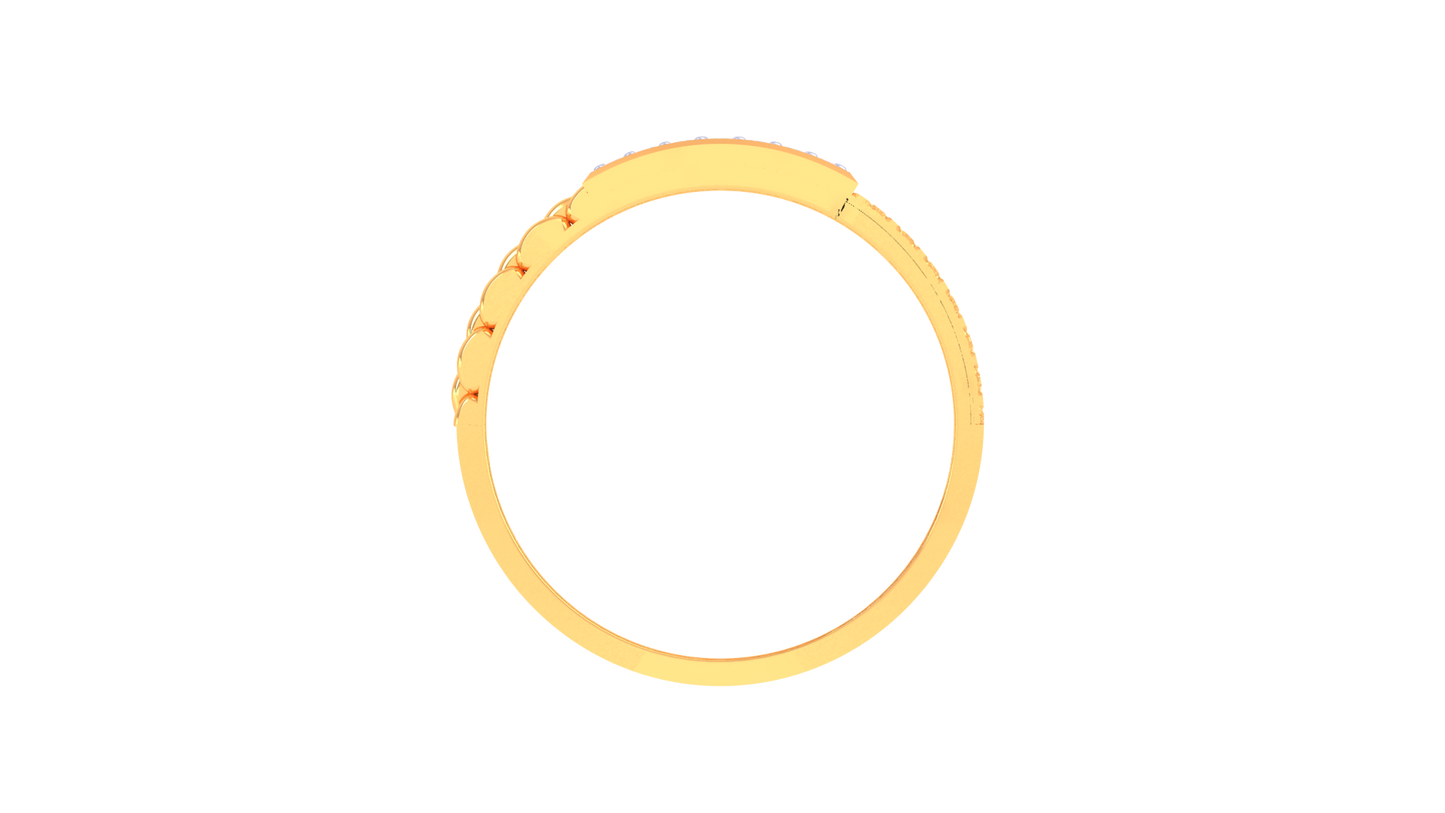 Iconique Classic Panel – 0.29 Ct Rectangular Diamond Gold Ring