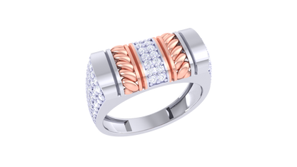 Éclat Signature Braid Gold Ring – 0.82 Ct Bold Diamonds