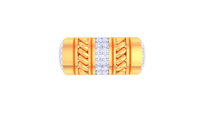 Éclat Signature Braid Gold Ring – 0.82 Ct Bold Diamonds