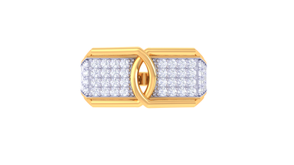 Iconique Ellipse Distinctive – 0.6 Ct Round Diamond Gold Ring